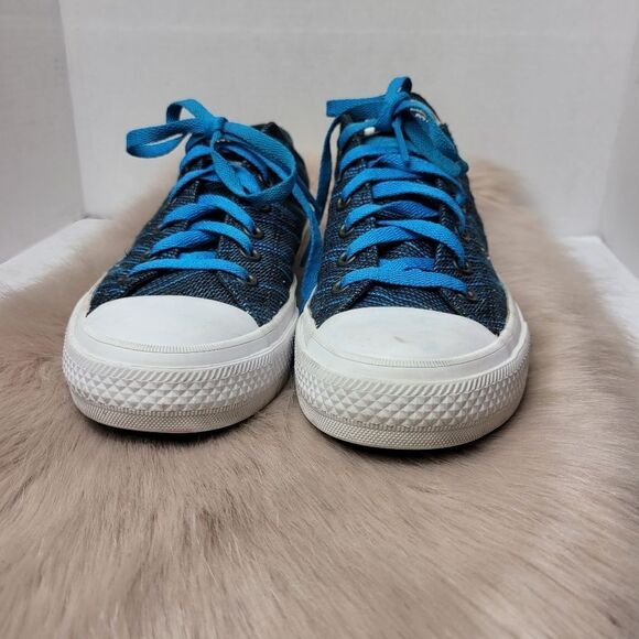 Converse Chuck Taylor All Star II Ox Knit 151091C Blue Men's Shoes Size 8 - Picture 2 of 10
